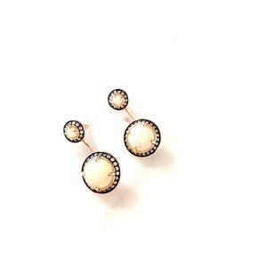 Camilla Ear Jacket Earrings -Opal